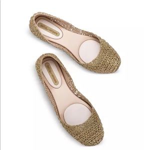 Women’s Gold glitter Melissa & Campana size 9 EEUC